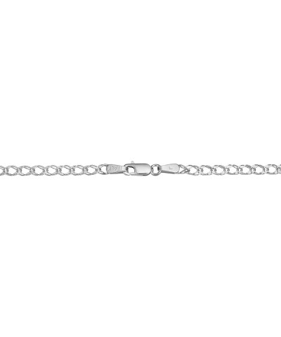 Sterling Silver 2.8 mm Double Curb Link Necklace (16, 18, 20, 22, 24, 30 or 36 inch) 36 Inches $15.59 Necklaces