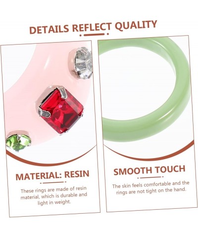 Acrylic Ring Vintage Ring Womens Diamond Rings Vintage Rings for Women Chunky Resin Rings Jewelry Resin a 2.5X2.5cm $9.29 Rings