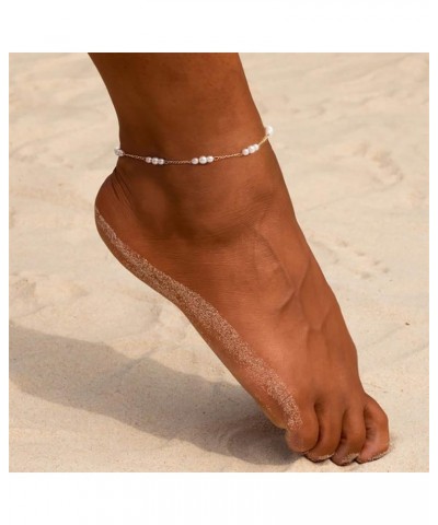 Gold Layered Ankle Bracelets for Women Layering Anklets Set Bracelet 14k Gold Plated CZ Rhinestone Chain Anklet Bracelets Dai...