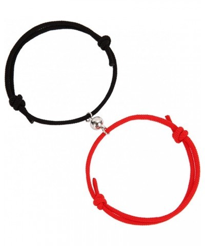 SANWOOD Bracelet 3 Pair Couples Bracelets Weaving Magnet Attract Long-distance Lover Hand Rope for Women Men Girls Boys $5.63...