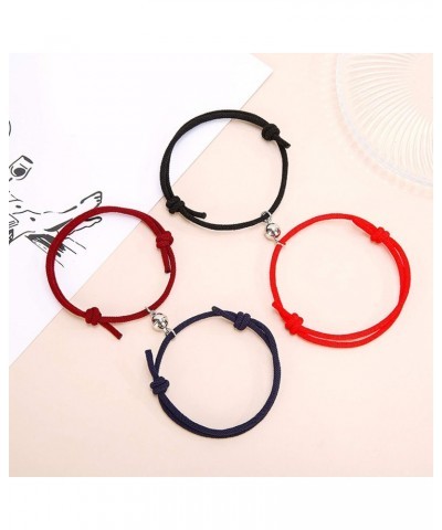 SANWOOD Bracelet 3 Pair Couples Bracelets Weaving Magnet Attract Long-distance Lover Hand Rope for Women Men Girls Boys $5.63...