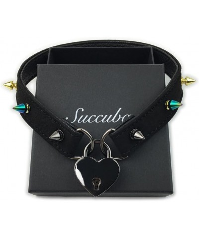 Padlock Choker Collar Necklace with Key Lolita Collar Cat Kitty Velvet Necklace with Lock and Key for Women and Men E $10.19 ...