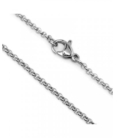 2mm Titanium Stainless Steel Rolo Chain Necklace Lobster Clasp Closure (16-24 Inch) $8.15 Necklaces