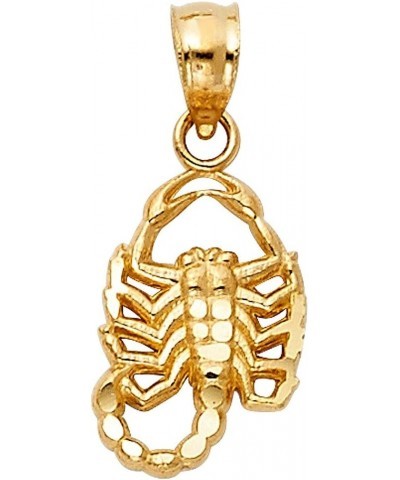 14K Yellow Gold Scorpion Charm Pendant with 1.2mm Singapore Chain Necklace 22.0 Inches $87.12 Necklaces