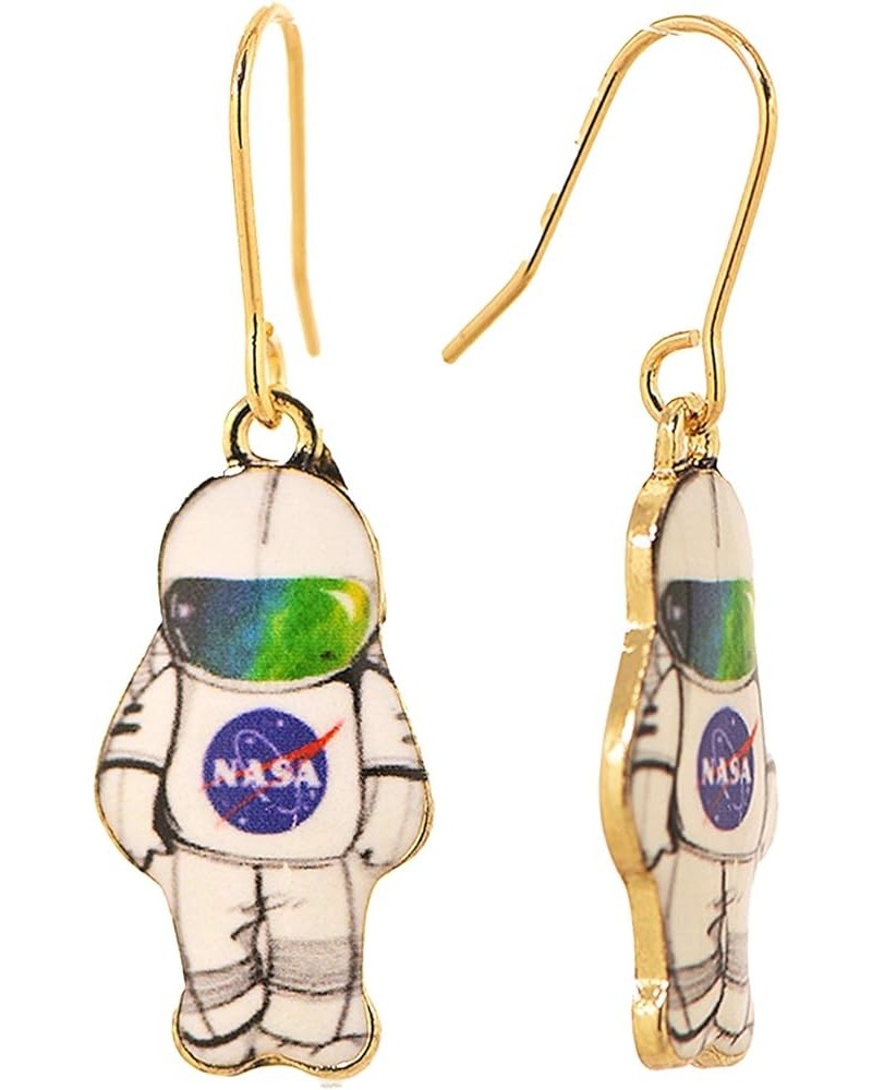 Spinningdiasy Across Universe Astronaut Earrings | For Aspiring Science Nerds White $7.94 Earrings