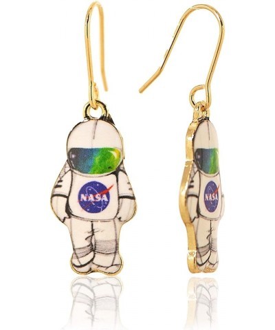 Spinningdiasy Across Universe Astronaut Earrings | For Aspiring Science Nerds White $7.94 Earrings