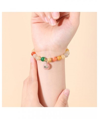 Crystals Gold Plated Beaded Friendship Bracelets Agate Jewelry Bracelet for Women Charm Bracelet Gifts for Girlfriend H $13.9...