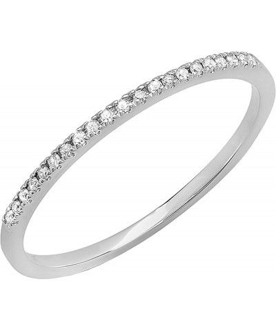 0.08 Cttw Round White Diamond Stackable Wedding Band for Women in 10K Gold 4 White Gold $90.85 Bracelets