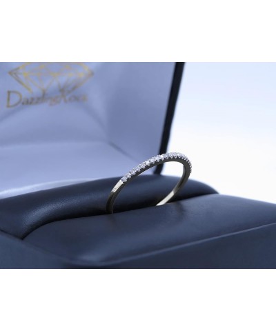 0.08 Cttw Round White Diamond Stackable Wedding Band for Women in 10K Gold 4 White Gold $90.85 Bracelets