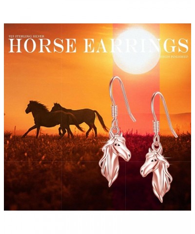 Horse Earrings for Women 925 Sterling Silver Animal Horse Earrings Hypoallergenic Cute Horse Jewelry Gifts for Women Girls Ho...