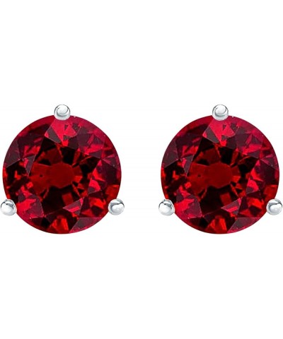 1/2-10 Carat Total Weight Ruby Stud Earrings 3 Prong Screw Back Platinum 0.5 carats $1.00 Earrings