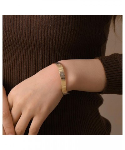 Vintage 18K Gold Plated Open Cuff Bracelets for Women and Girls Retro Bracelet Trendy Jewelry Gifts 5.Wave $9.89 Bracelets