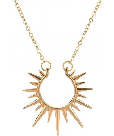 Gold Sun Necklace for Women Dainty Silver Necklace 18K Gold Plated Sun Flower Pendant Necklace Simple Jewelry for Women Girl ...