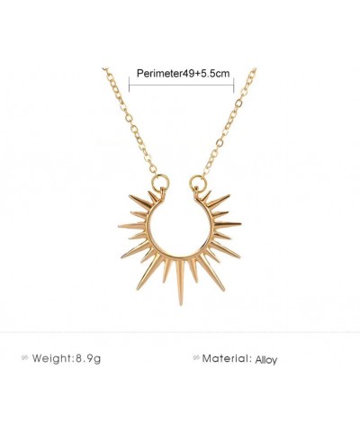 Gold Sun Necklace for Women Dainty Silver Necklace 18K Gold Plated Sun Flower Pendant Necklace Simple Jewelry for Women Girl ...