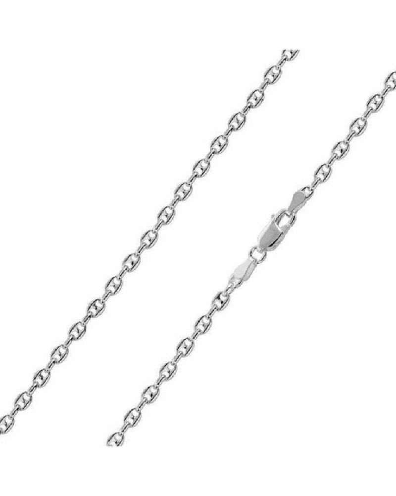 2.4mm, 3.4mm, 4.2mm Sterling Silver Puffed Anchor Chain Necklace, Made in Italy 4.2mm-18 $25.85 Necklaces