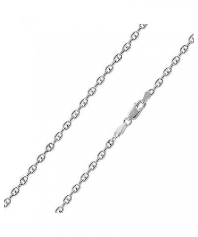 2.4mm, 3.4mm, 4.2mm Sterling Silver Puffed Anchor Chain Necklace, Made in Italy 4.2mm-18 $25.85 Necklaces