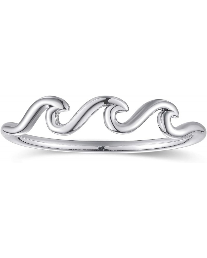 Sunshine and Waves Shape Rings 925 Sterling Silver Statement Rings Stackable Ring for Women Girls Sunshine and Waves Model Ri...