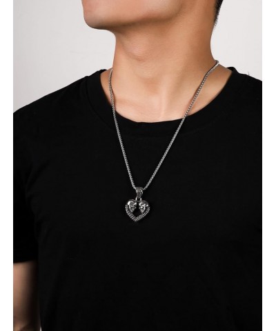 Skull Necklace, Goth Gothic Punk Biker Skull Pendant, Box Chain, Skull Jewelry Gift for Men and Women 7 $7.97 Necklaces