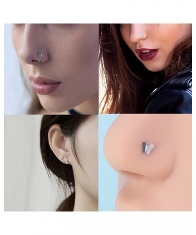 Lip Rings for Women Lip Piercing Jewelry 16G Nose Rings Hoops Nose Ring Surgical Steel Nose Piercing jewelry for Women Men No...