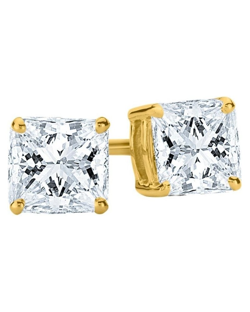 1-5 IGI Certified LAB-GROWN Princess Cut Diamond Earrings 4 Prong Screw Back Luxury Collection (D-E Color, VS1-VS2 Clarity) Y...