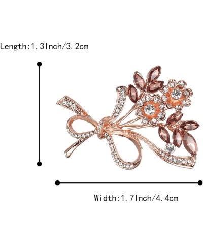 Bouquet Brooches for Women Girls Rhinestone Marquise Brooch Pin Purple Rose-Gold-Tone $6.71 Brooches & Pins