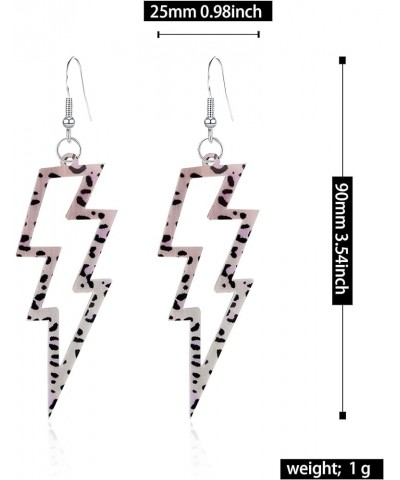 Multicolor Acrylic Exaggerated Light Weight Party Women Lightning Bolt Dangle Earrings Accessories Jewelry Neon Accessories 8...