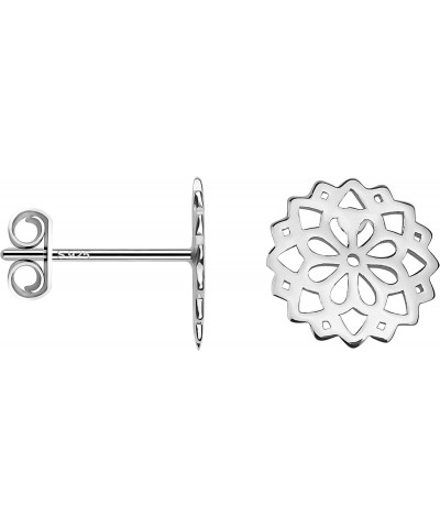 Women's Earrings 925 Silver - Circle Flower Stud Earrings - 20620 $9.86 Earrings