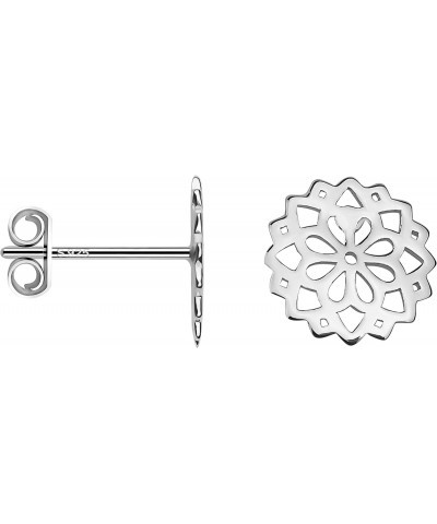 Women's Earrings 925 Silver - Circle Flower Stud Earrings - 20620 $9.86 Earrings