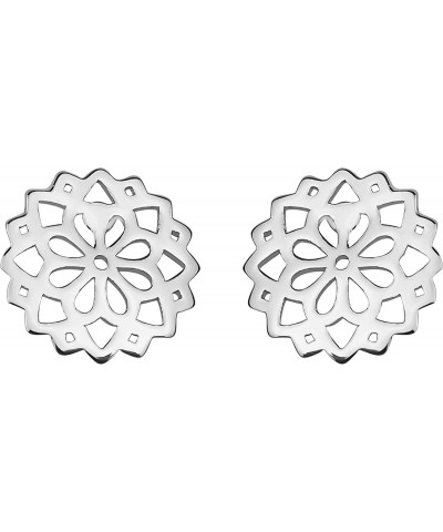 Women's Earrings 925 Silver - Circle Flower Stud Earrings - 20620 $9.86 Earrings