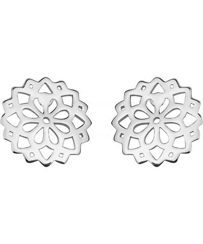 Women's Earrings 925 Silver - Circle Flower Stud Earrings - 20620 $9.86 Earrings