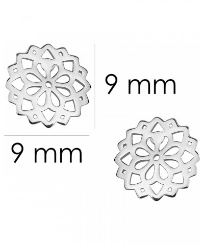 Women's Earrings 925 Silver - Circle Flower Stud Earrings - 20620 $9.86 Earrings