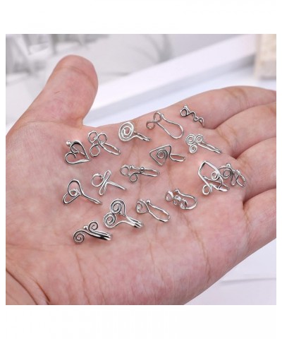 16Pcs Fake Nose Rings African Nose Cuff Non Pierced Faux Nose Rings for Women Clip on Nose Ring Faux Septum Nose Rings Non Pi...