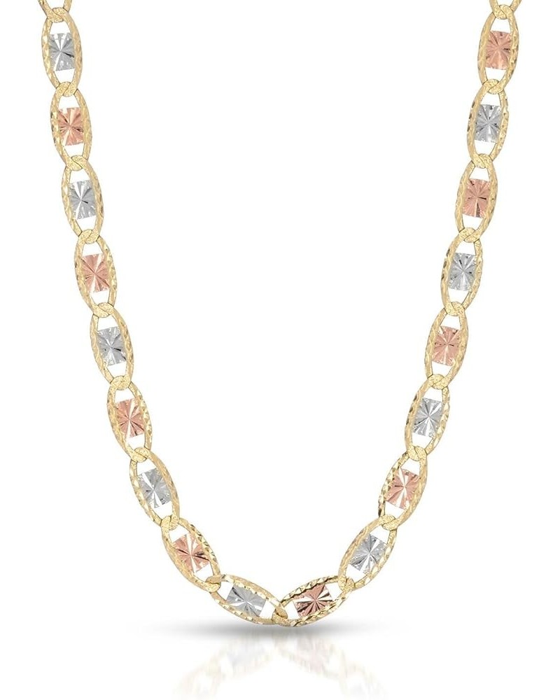 14 Karat Three Tone, Yellow Gold, White Gold and Rose Gold Necklace (Length: 18"-24" 3.5 MM) 22.0 Inches $287.55 Necklaces