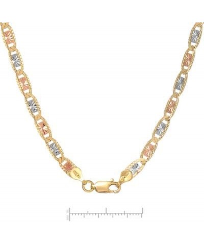 14 Karat Three Tone, Yellow Gold, White Gold and Rose Gold Necklace (Length: 18"-24" 3.5 MM) 22.0 Inches $287.55 Necklaces