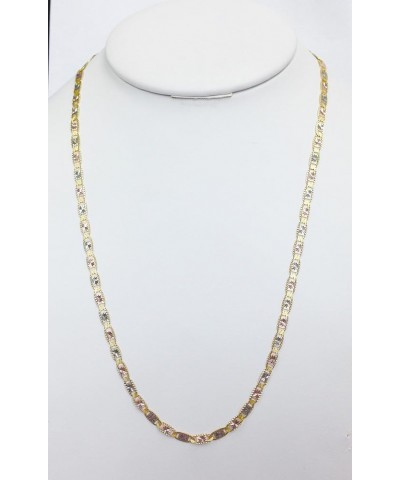 14 Karat Three Tone, Yellow Gold, White Gold and Rose Gold Necklace (Length: 18"-24" 3.5 MM) 22.0 Inches $287.55 Necklaces