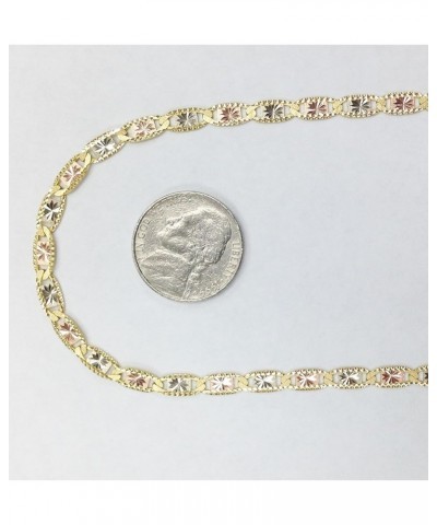 14 Karat Three Tone, Yellow Gold, White Gold and Rose Gold Necklace (Length: 18"-24" 3.5 MM) 22.0 Inches $287.55 Necklaces