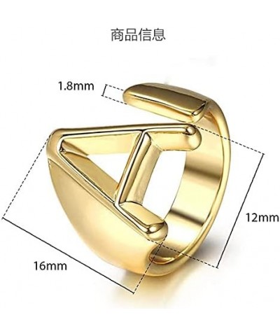 Initial Letter A-Z Ring Open Statement Ring Fashion Cuff Chunky Rings Personalised Engraved Women's Signet Ring for Party N $...