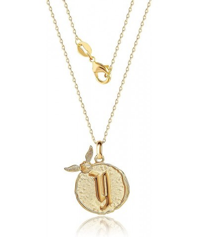 Wizarding World Golden Snitch Initial Pendant Necklace, Flash Plated, 18", Choose Letter Yellow Y $22.55 Necklaces