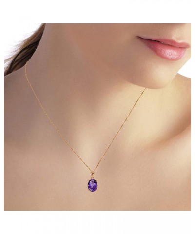 14k White, Rose, Yellow Solid Gold Necklace Natural Amethyst Rose Gold 22.0 Inches $99.00 Necklaces