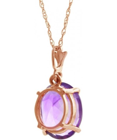 14k White, Rose, Yellow Solid Gold Necklace Natural Amethyst Rose Gold 22.0 Inches $99.00 Necklaces