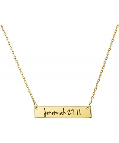 Christian Bar ???????? Bible Verse Faith Jewelry Baptism Birthday ???? ??? ????? Girls Sister Gold Jeremiah 29:11 $7.93 Neckl...