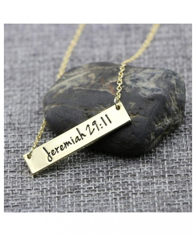 Christian Bar ???????? Bible Verse Faith Jewelry Baptism Birthday ???? ??? ????? Girls Sister Gold Jeremiah 29:11 $7.93 Neckl...