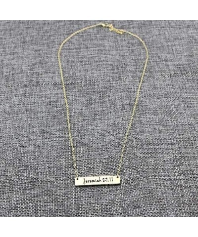 Christian Bar ???????? Bible Verse Faith Jewelry Baptism Birthday ???? ??? ????? Girls Sister Gold Jeremiah 29:11 $7.93 Neckl...