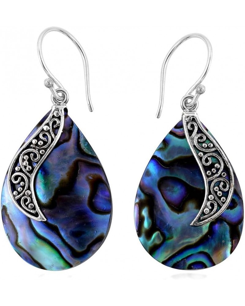 Shop LC Abalone Shell 925 Sterling Silver Earrings Jewelry Gifts for Women Birthday Gifts S05 - 1 Sided Abalone $17.04 Earrings