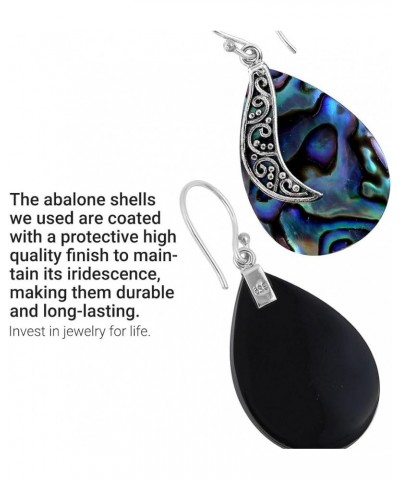 Shop LC Abalone Shell 925 Sterling Silver Earrings Jewelry Gifts for Women Birthday Gifts S05 - 1 Sided Abalone $17.04 Earrings