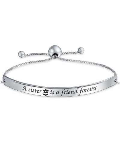 Personalized Identification ID Bracelet Inspirational BFF Saying Word A Sorority Sister is a Friend Forever Bolo Bracelet For...