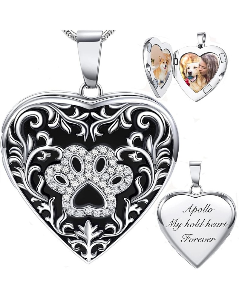 Heart Locket Necklace That Holds Pictures Customized Photo Necklaces Personalized Lockets with Picture inside, Sunflower/Rose...