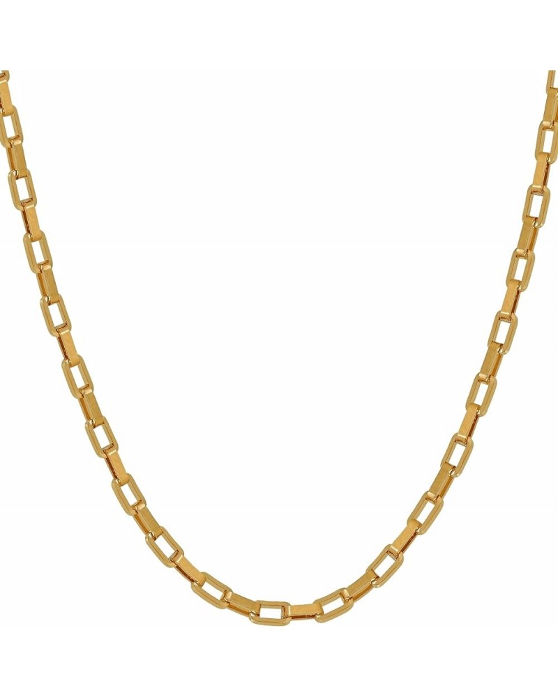 Paperclip Chain Necklace Necklace for Men and Women 24k Real Gold Plated Necklace 3mm 22 inches $28.68 Necklaces