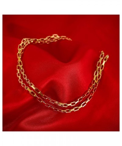 Paperclip Chain Necklace Necklace for Men and Women 24k Real Gold Plated Necklace 3mm 22 inches $28.68 Necklaces