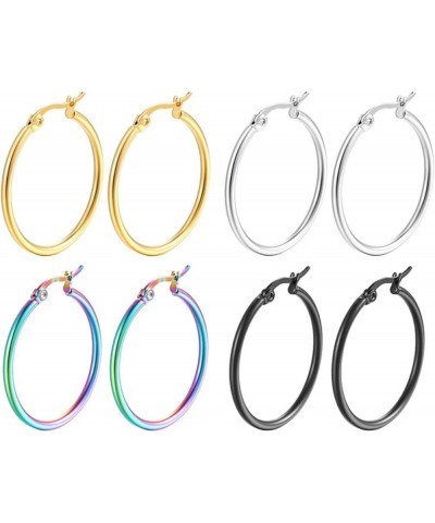 Aurora Gold Hoop Earrings Trendy Women's Sterling Silver Circle Stud Jewelry -Graduation Gift for mother gold heart $11.33 Ea...